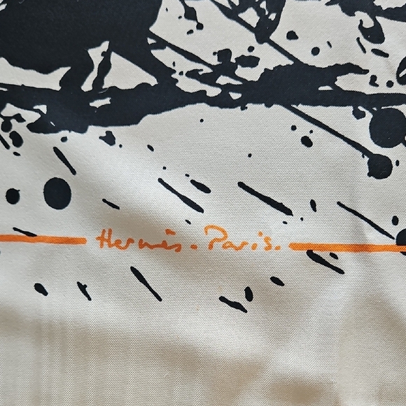 Hermès Scarf Cheval Surprise - Black/ Orange - Picture 3 of 7